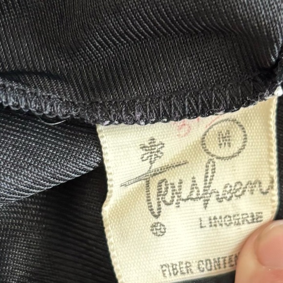 Vintage Half Slip BLACK LACE Sz M Texsheen Medium - Picture 6 of 7